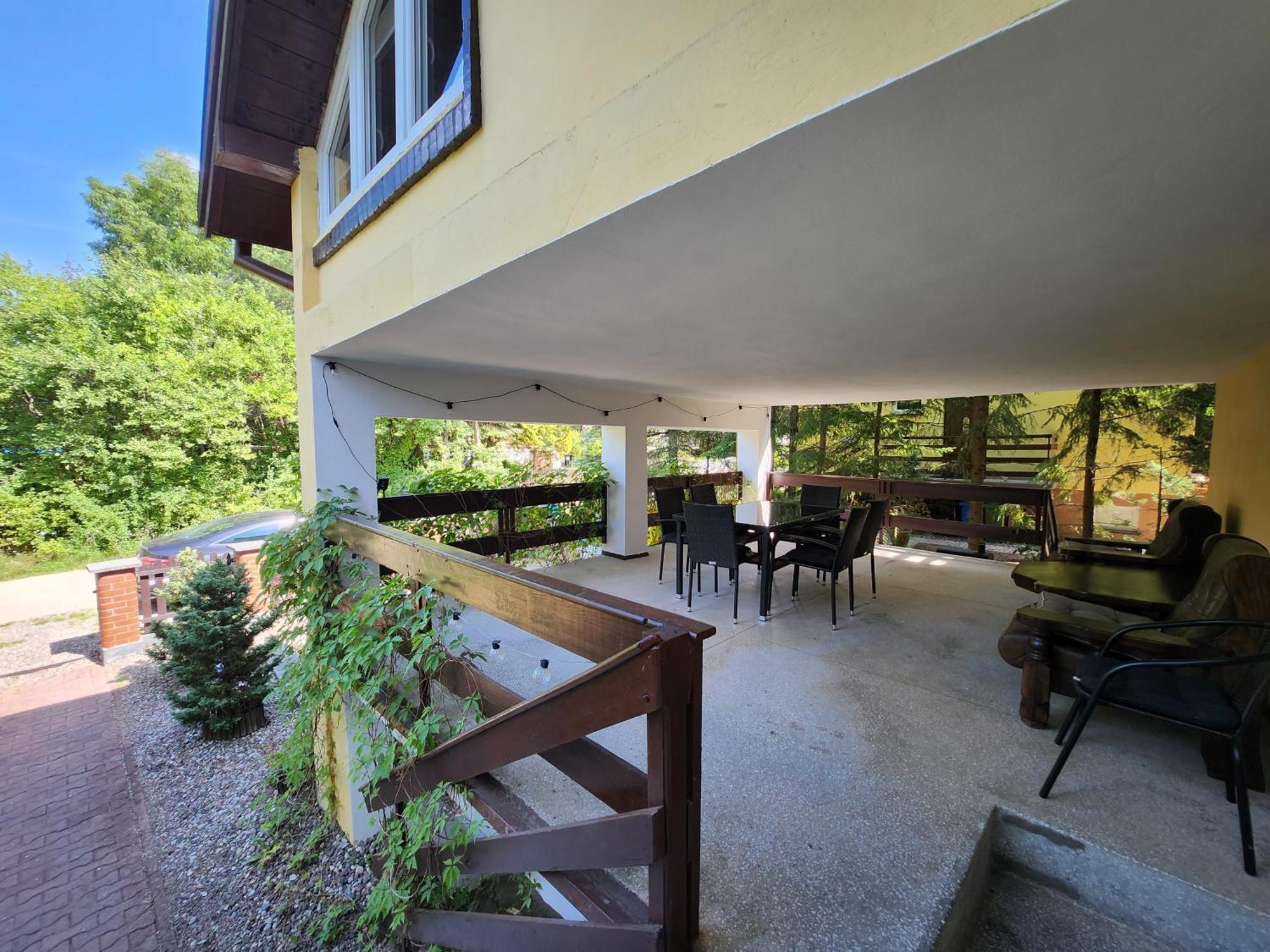 Duzy Dom Wilkasy Zalesie 100M Od Plazy Villa Bagian luar foto